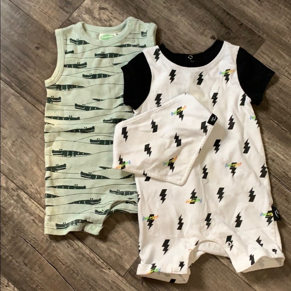 2 rompers for 3-6 month old